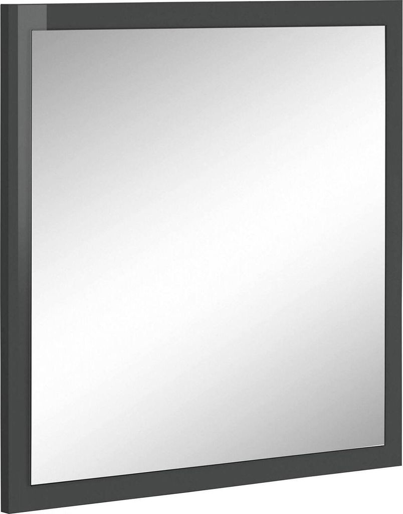 Spiegel Rino, 100% Italy, cm 60x2h60, Anthrazit glänzend
