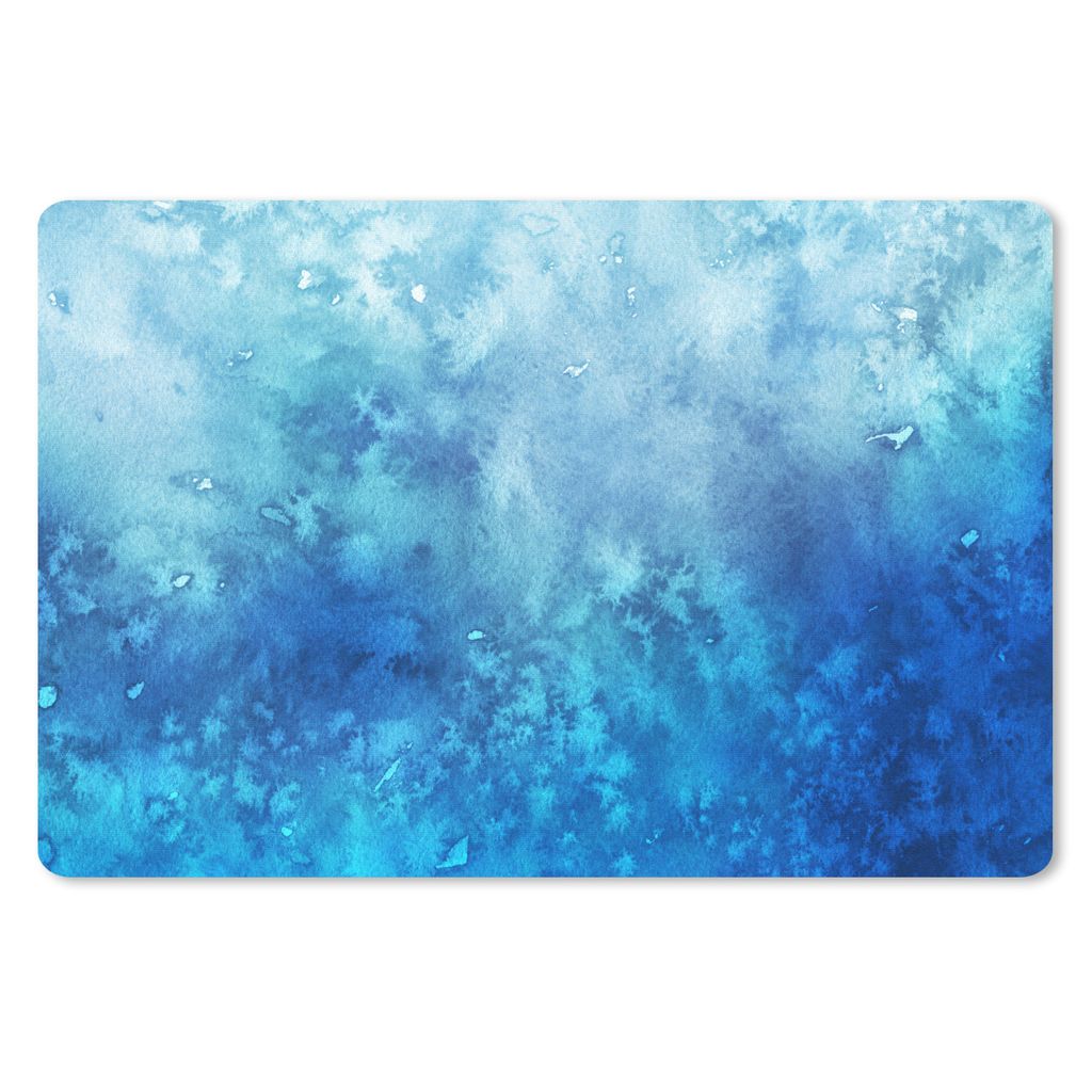 MuchoWow Mauspad Mousepad Aquarell - Blau - Muster 27x18 cm - Mousepads - Maus Mat - Pad - Mausunterlage - Büroartikel - Desk Matten