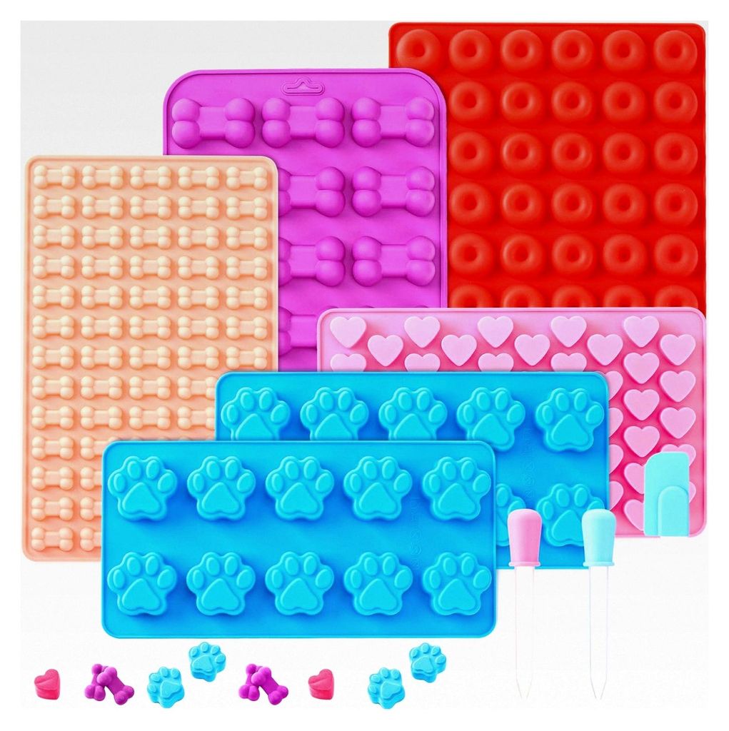 Silikon Backform für Hundekekse, 9 Stück Set für DIY Hundeleckerlis