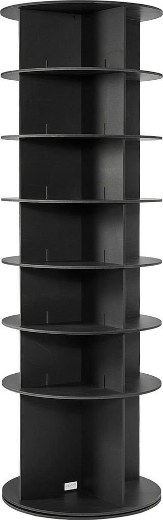 7-stöckiger drehbarer Schuhregal-Turm, 360° drehbares Schuhregal, drehbarer Aufbewahrungsständer in Karussellform, freistehender Lazy Susan-Orga...
