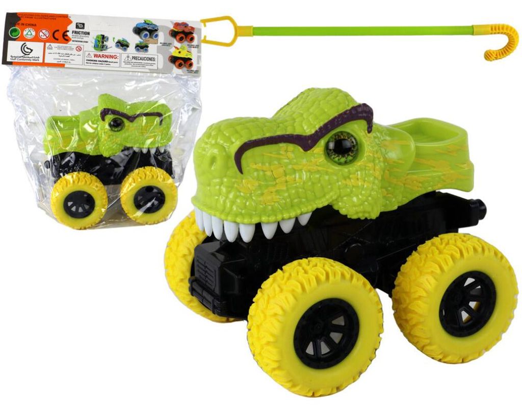 Lean Toys Tyrannosaurus Rex Fahrzeug Friktionsantrieb Grün
