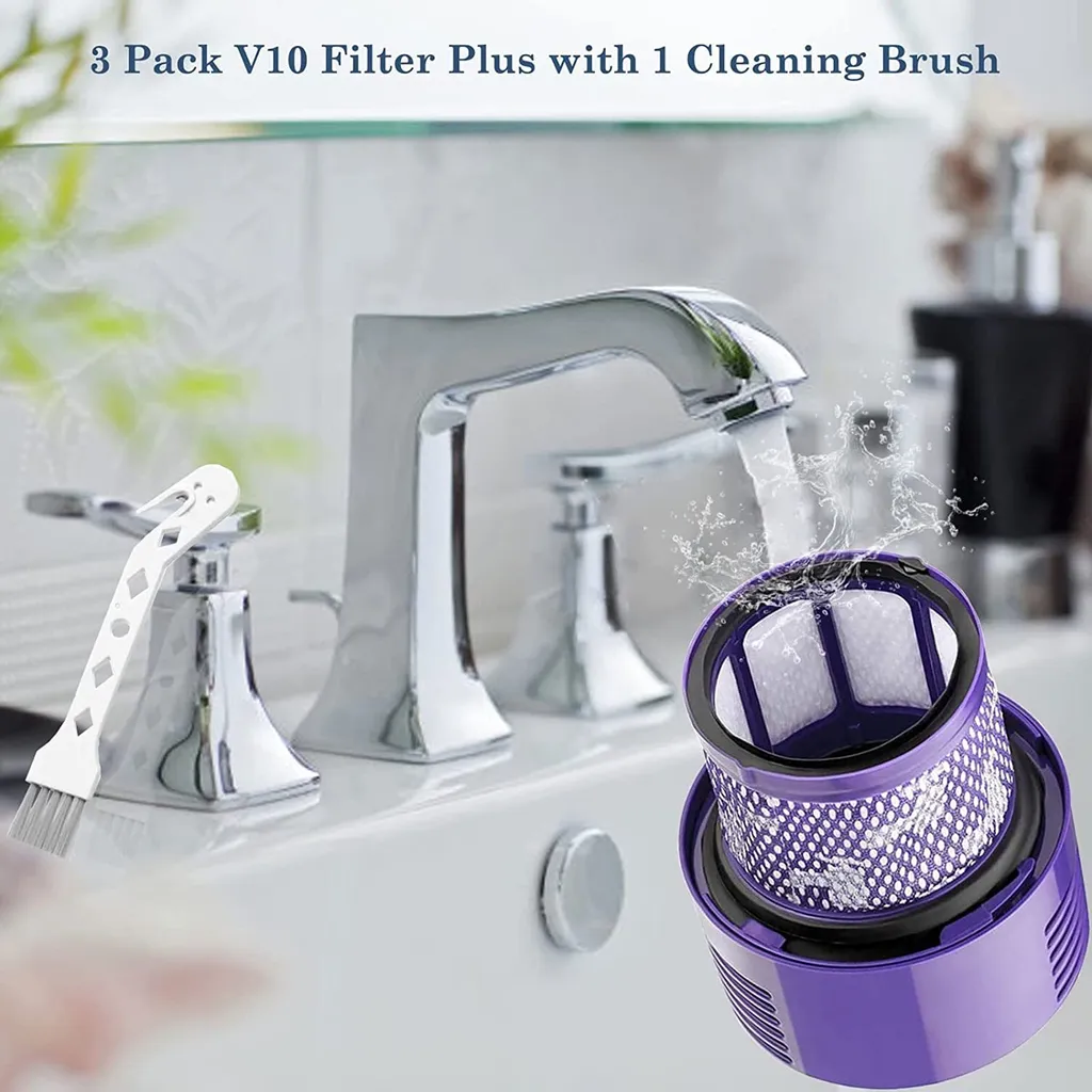 Filtre Haute Performance pour Dyson V10 - Pack triple lavable et durable - 4