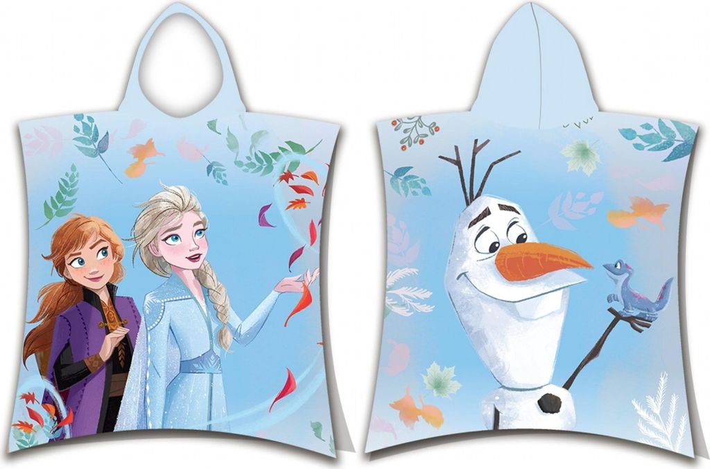 Eiskönigin Poncho 50x115cm – Strandtuch Elsa Blue Design