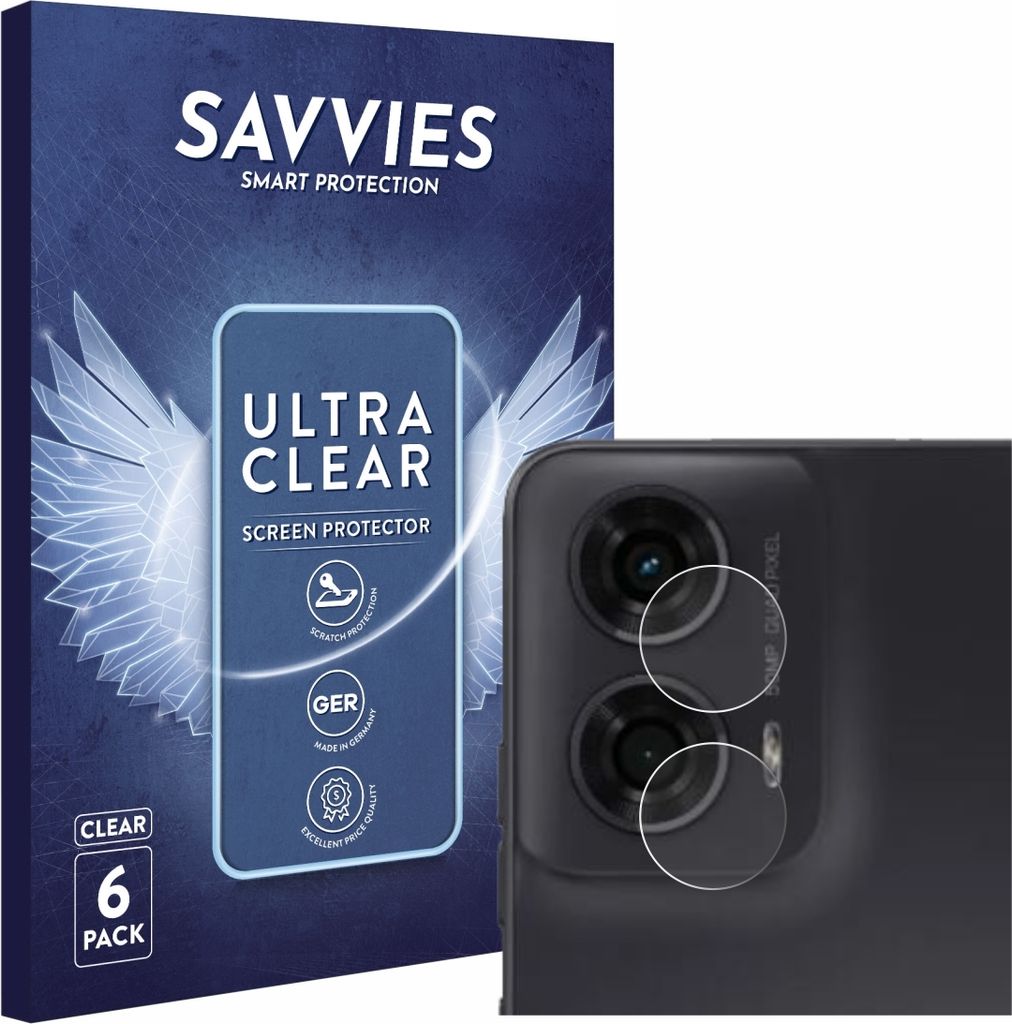 6x Für Motorola Moto G24 Power (NUR Kameraschutz) Schutzfolie Savvies Displayschutz Display Schutz Folie Klar Transparent