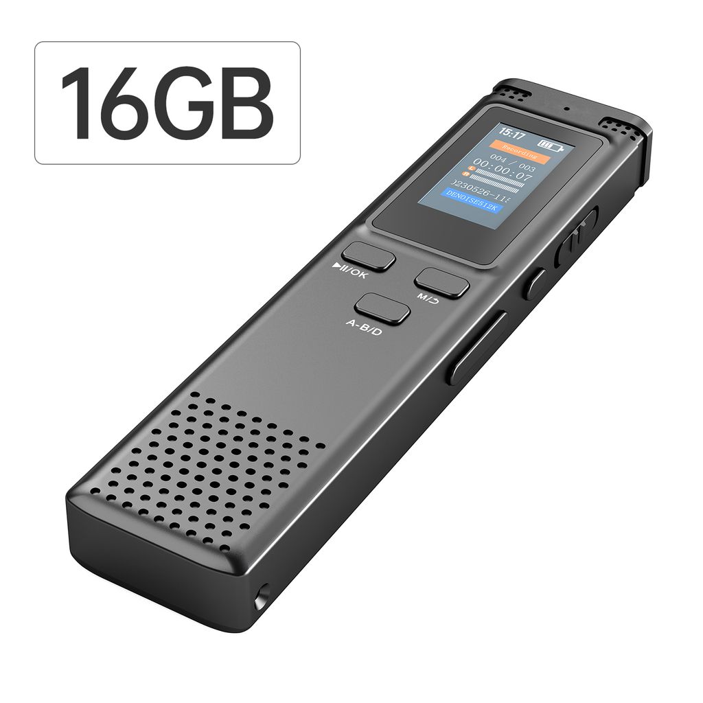 Digitálny diktafón 16 GB, aktivovaný hlasom, potlačenie Obrázok produktu 
