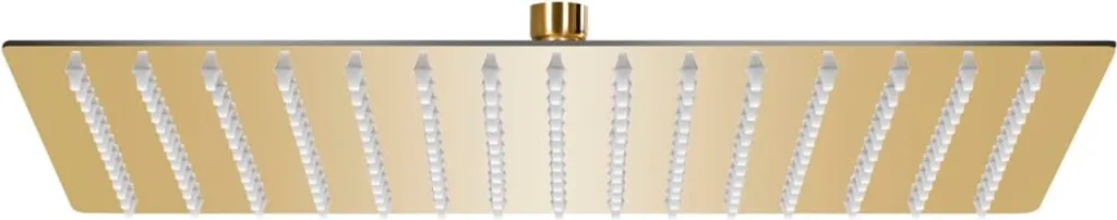 Soffione Rettangolare 40x30 Oro BEI CLORIS Luxury Design Doccia Pioggia