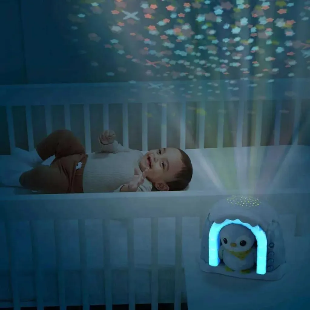Vtech Pingouin Peluche Projecteur Version Igloo Espagnol Bleu One Size - 7