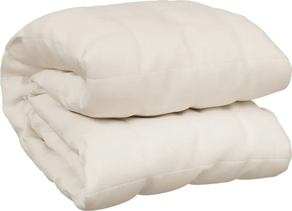 OFFERTA Coperta Pesata 13kg vidaXL 200x230 Crema - Qualità al Miglior Prezzo