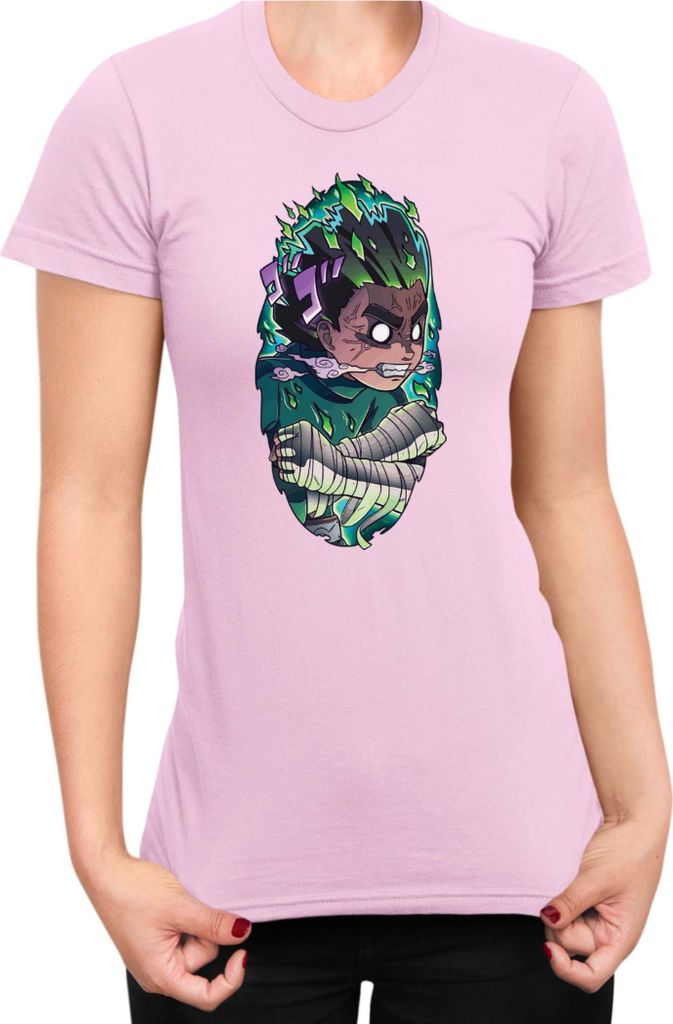 Damen T-Shirt Naruto Rock Lee 8 Gates, Lady M / Hellrosa