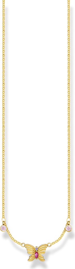 Thomas Sabo Collana Donna Argento 925 Con Ciondolo Ancora, Lunghezza Regolabile 38-45 Cm