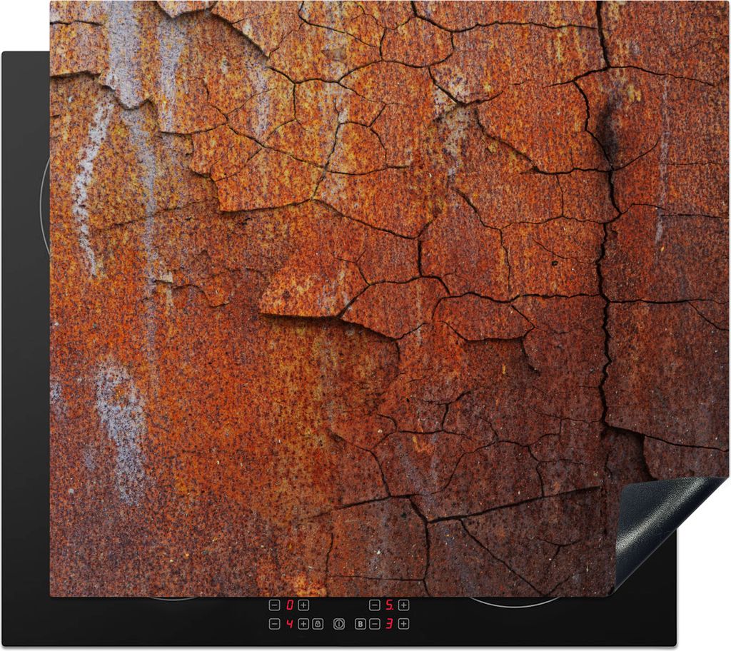KitchenYeah Herdabdeckplatte Eisen - Rost - Industriell , 57x51cm, Küche Deko, Glaskeramikfeld Herdabdeckung, Abdeckplatte fùr Kochfeld