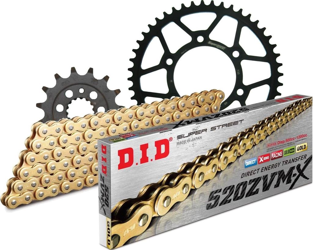 Kit Stahl passend für DUCATI 620 Multistrada 05-06/620 Mult... 15-48-108 DID520ZVM-X(G&G) Endlos