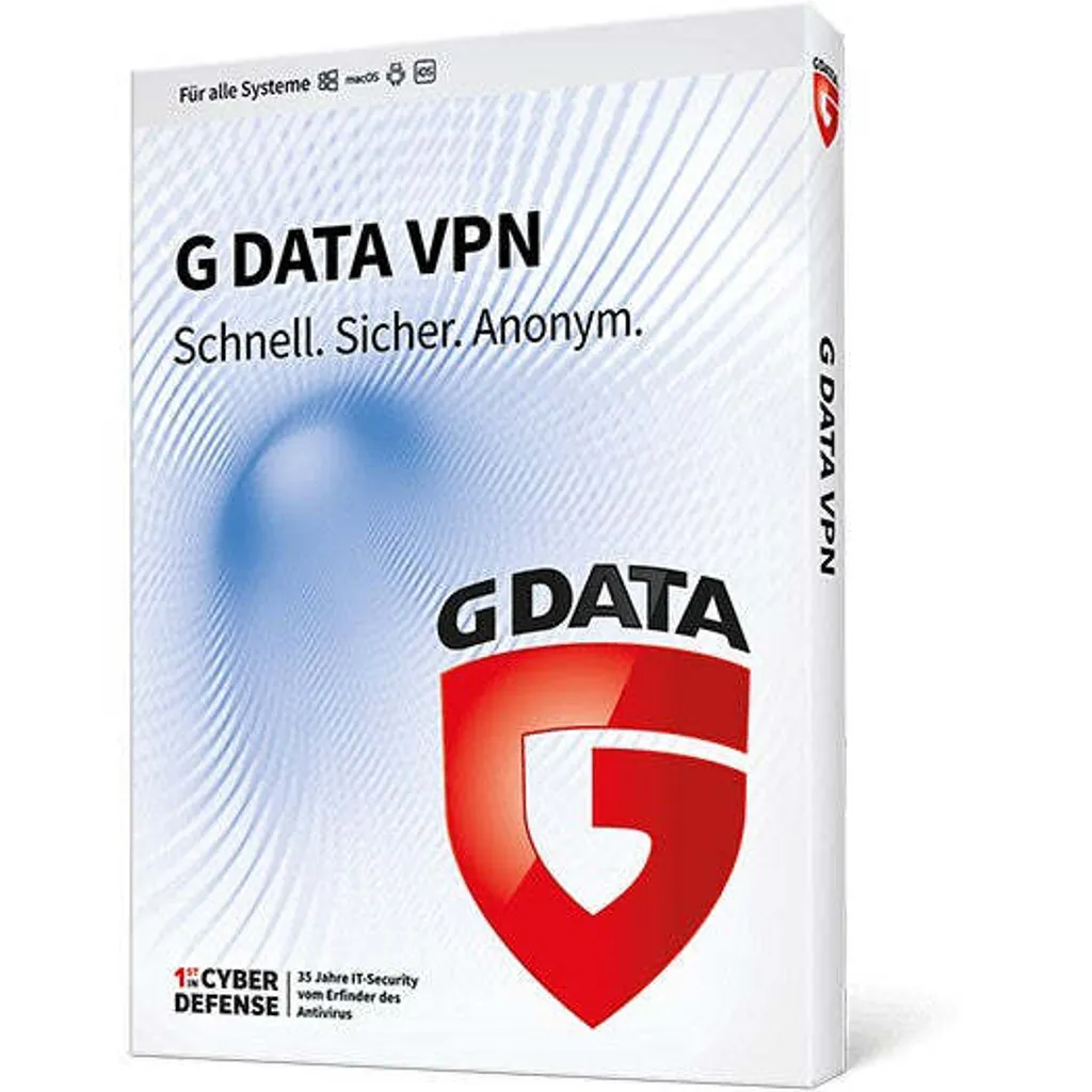 G DATA VPN pour 10 appareils et un abonnement de 1 an en téléchargement