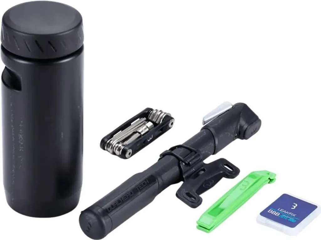 Kit sacoche selle vélo BBB CombiSet L pour réparation crevaison en route