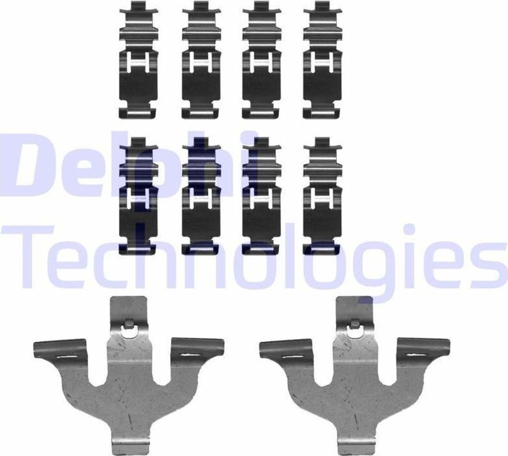 DELPHI LX0724 Zubehörsatz Scheibenbremsbelag Vorne für VW Touareg (CR7) für AUDI Q7 (4MB) Q7 (4M) für PORSCHE Cayenne Coupe (9YB)
