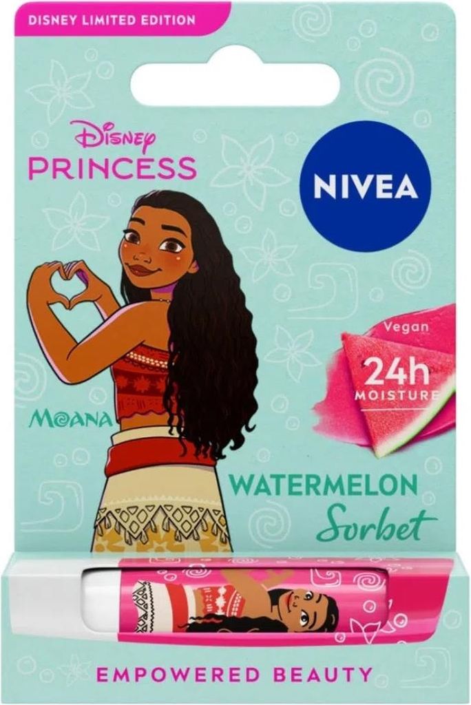 NIVEA Disney Princess Pflegender Lippenstift Wassermelonen-Sorbet Vaiana - Limitierte Edition 4,8 g