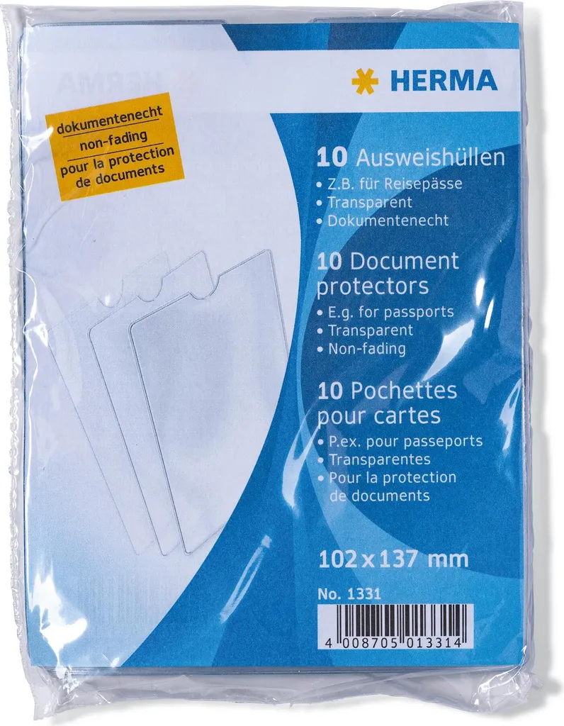 HERMA 1331 Protezione Libretto Sanitario e Passaporto 102x137 mm