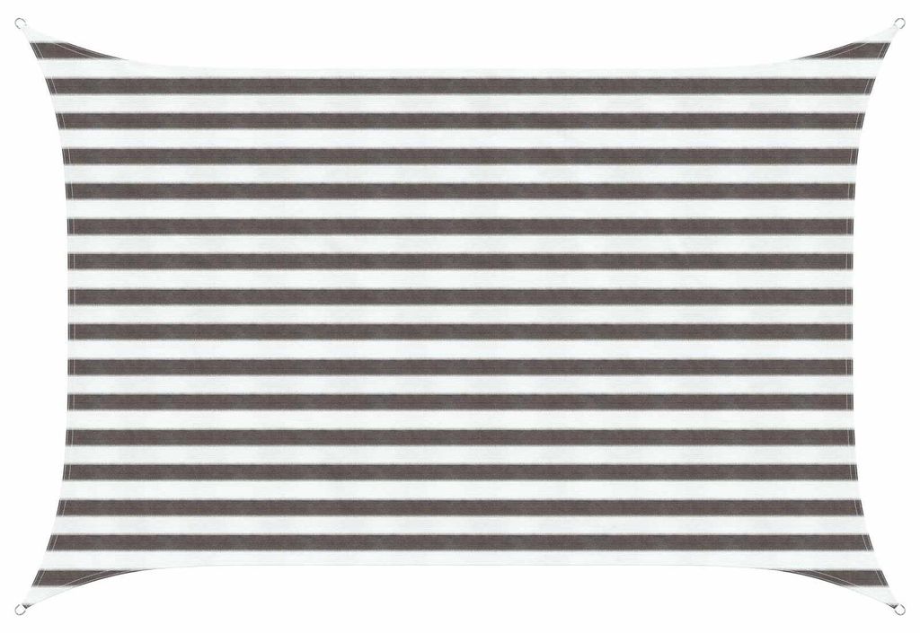 Sonnensegel Hellgrau und Weiß 2 x 3,5 m HDPE