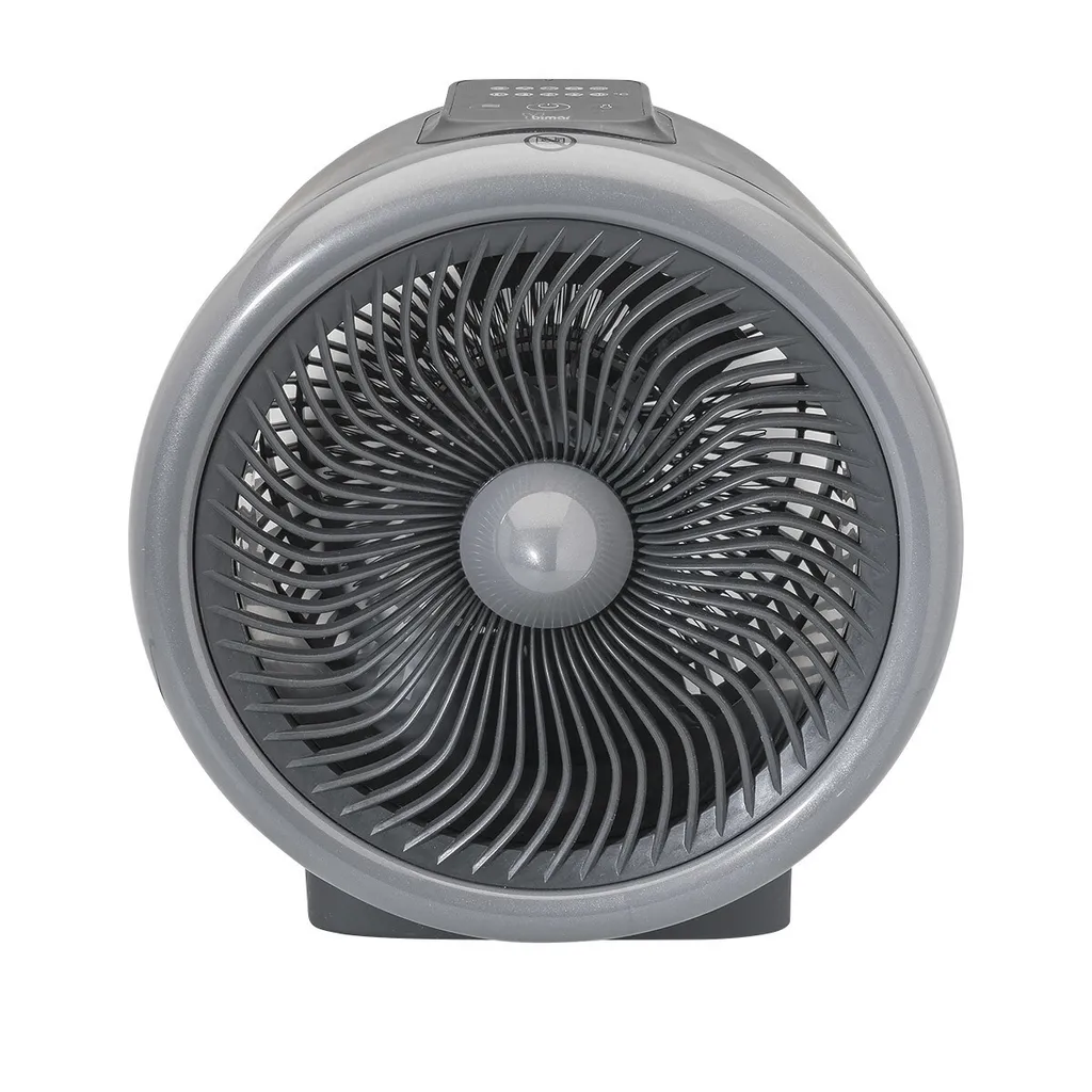 Chauffage d'Ambiance Électrique 2000W Ventilateur Mobile Gris Bimar