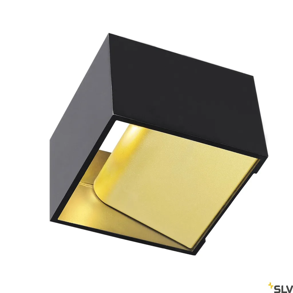 Logs In LED Wall Light 5W 3000K | Minimal Design Nero e Oro Ottone - 1
