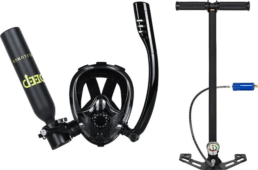 Bouteille de plongée d'urgence noire pour snorkeling et bateau 0.5L
