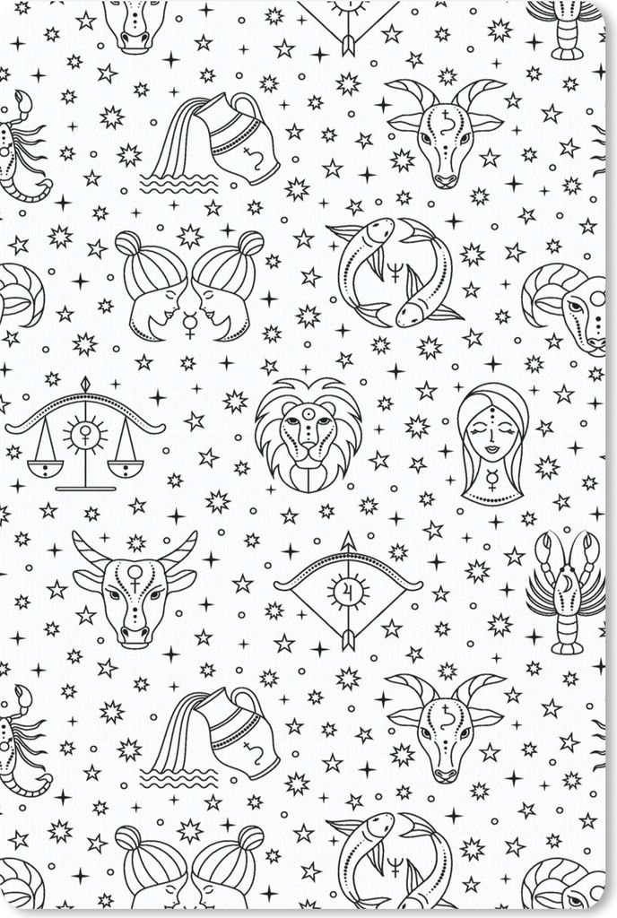 MuchoWow Mauspad Mousepad Konstellation - Muster - Tierkreis - Horoskop 40x60 cm - Mousepads - Maus Mat - Pad - Mausunterlage - Schreibtisch Acce...