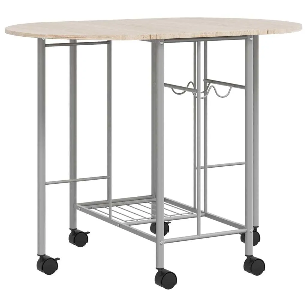 Ensemble table à manger pliable avec 4 chaises encastrables en bois MDF