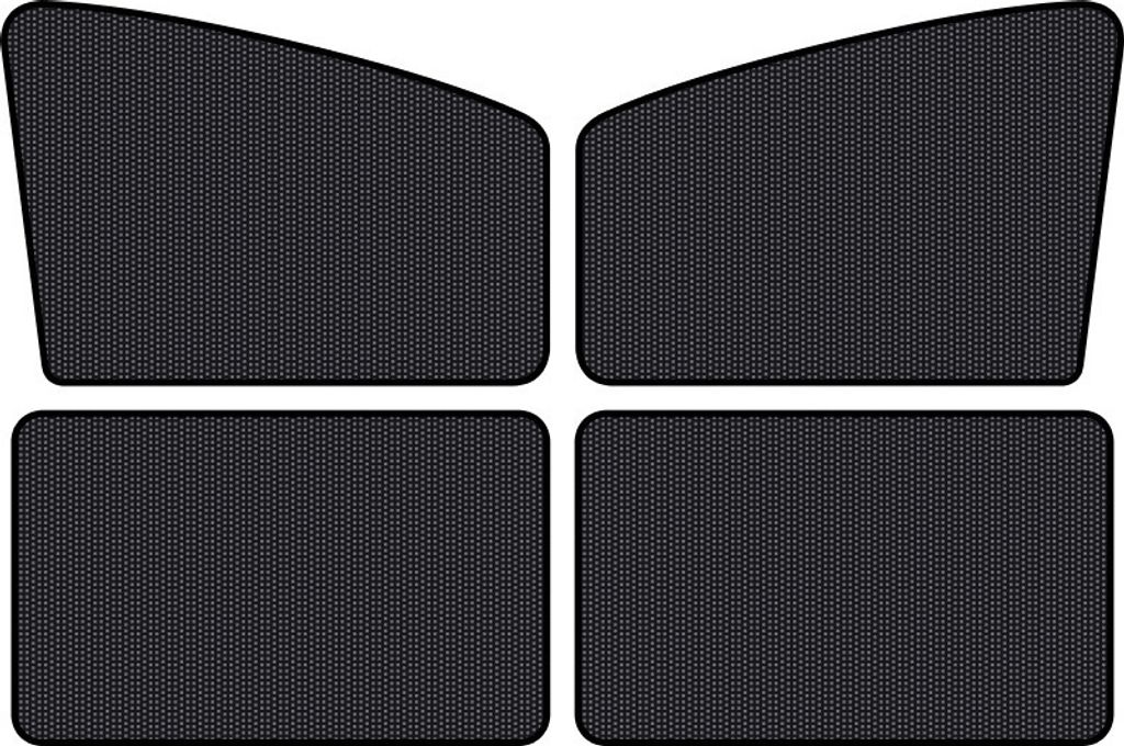 INF Sonnenschutz-Set fürs Auto - 4 Stück (2 vorne & 2 hinten) - 5D-Kohlefaser, magnetisch