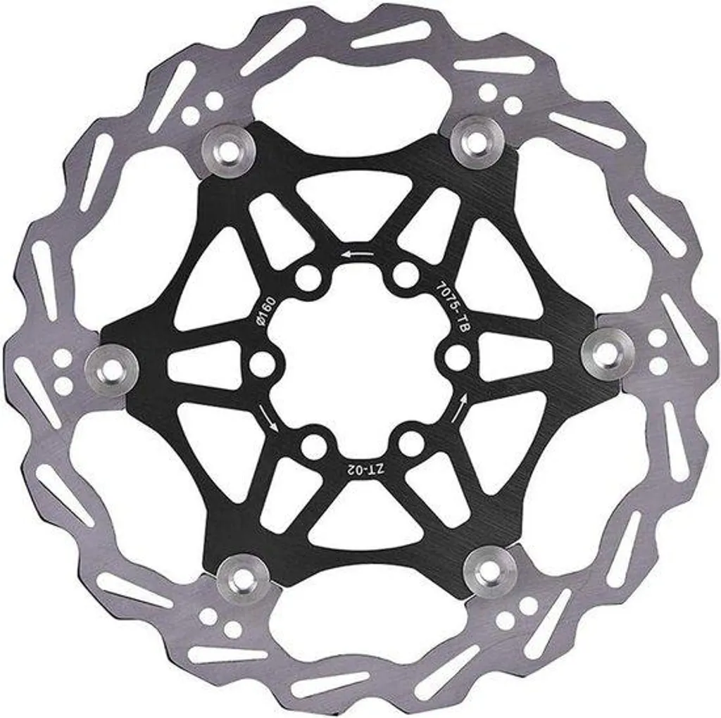 Rotor de frein à disque 160 mm pour VTT thermique et moyeux six trous