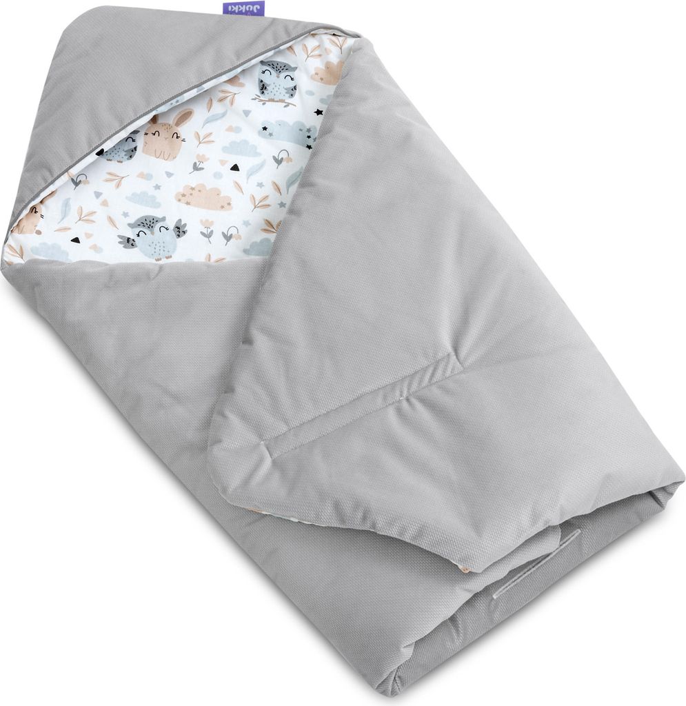 JUKKI® Baby EINSCHLAGDECKE 90x90 cm SAMT mit Kapuze [Very Produktbild 3
