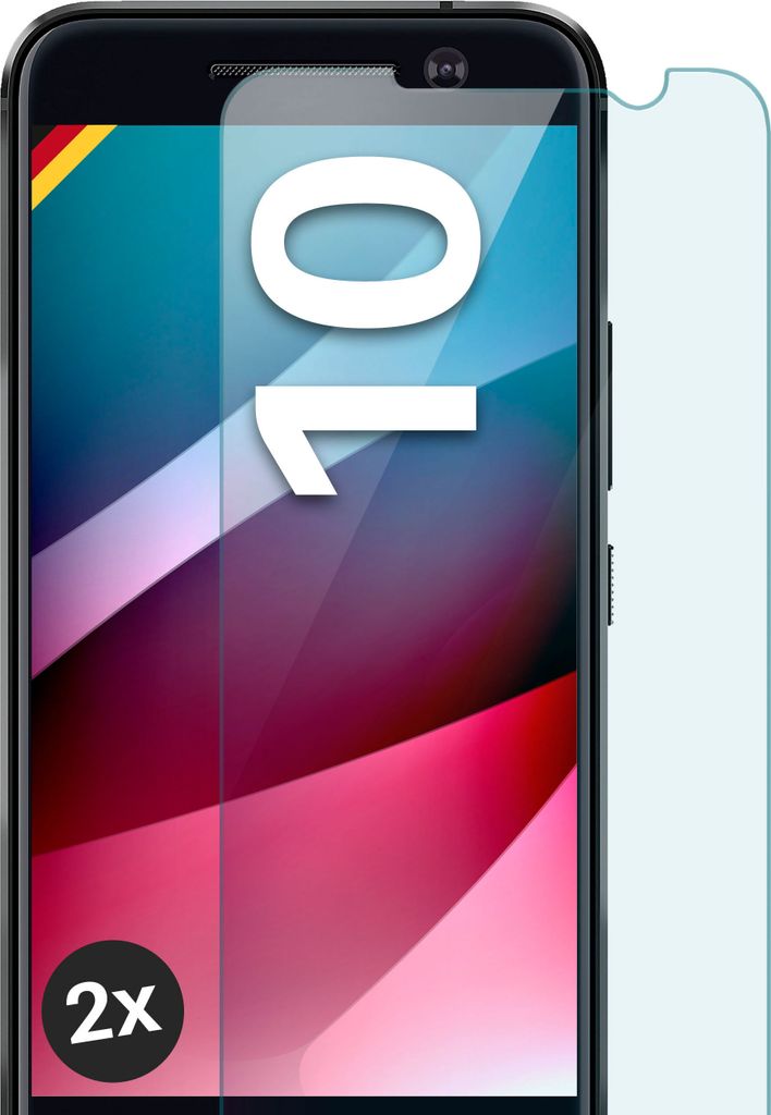 SCHUTZFOLIE FÜR HTC 10 - ECHTGLAS, Stückzahl:2er Set