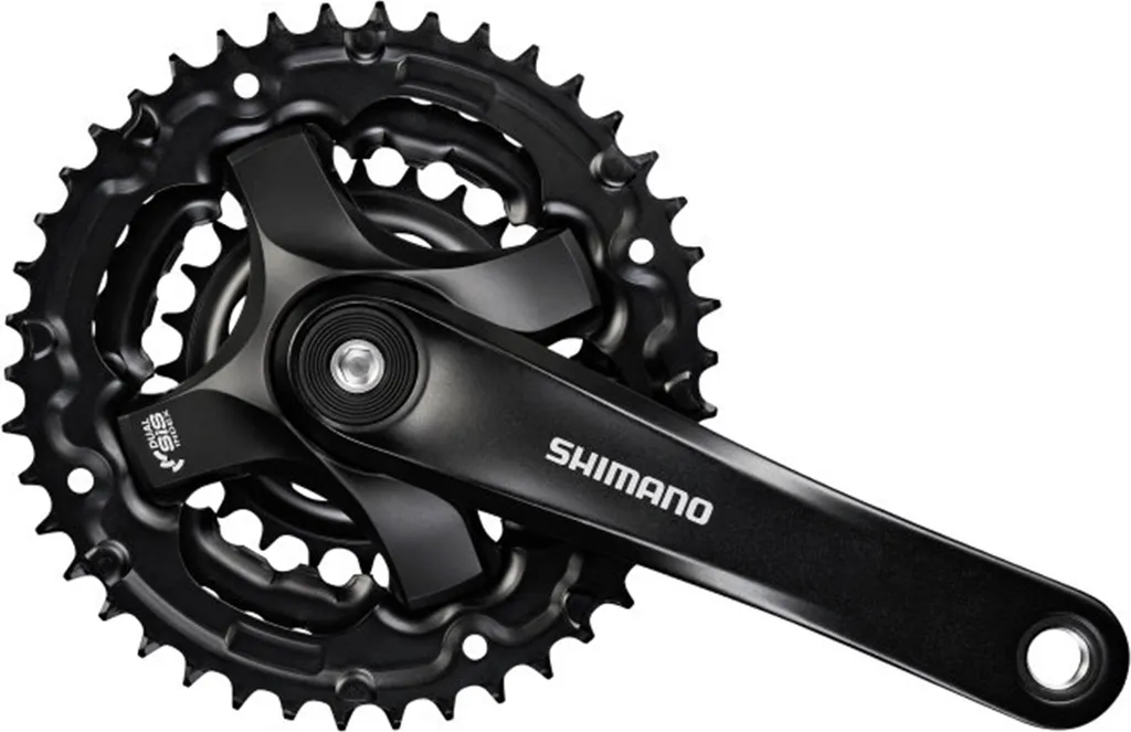 Pédalier vélo de route et trekking Shimano Tourney TY501 triple plateau