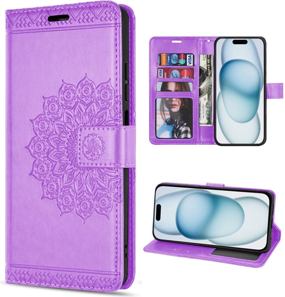 Hülle für iPhone 15 / 15 Pro / 15 Plus / 15 Pro Max Handyhülle Handy Tasche Etui iPhone 15 Plus Lila