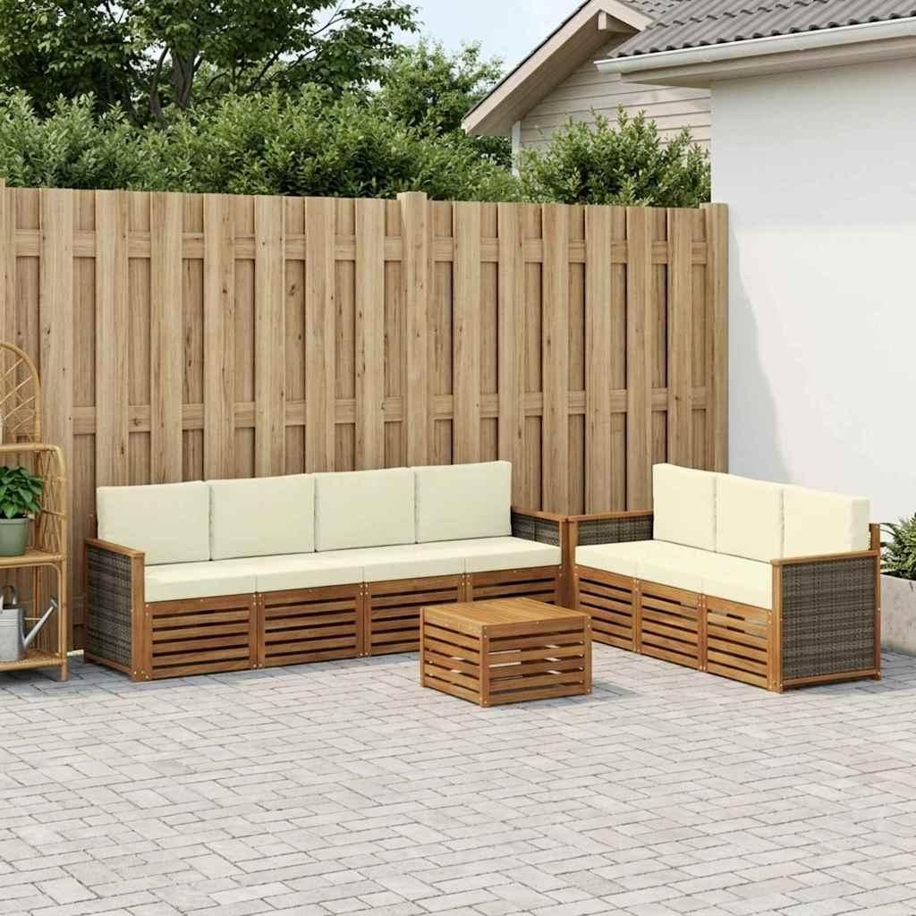 Möbel Sofagarnituren mit Kissen 8 pcs Massivholz AkazieGartensofas - Gartensofas c1641