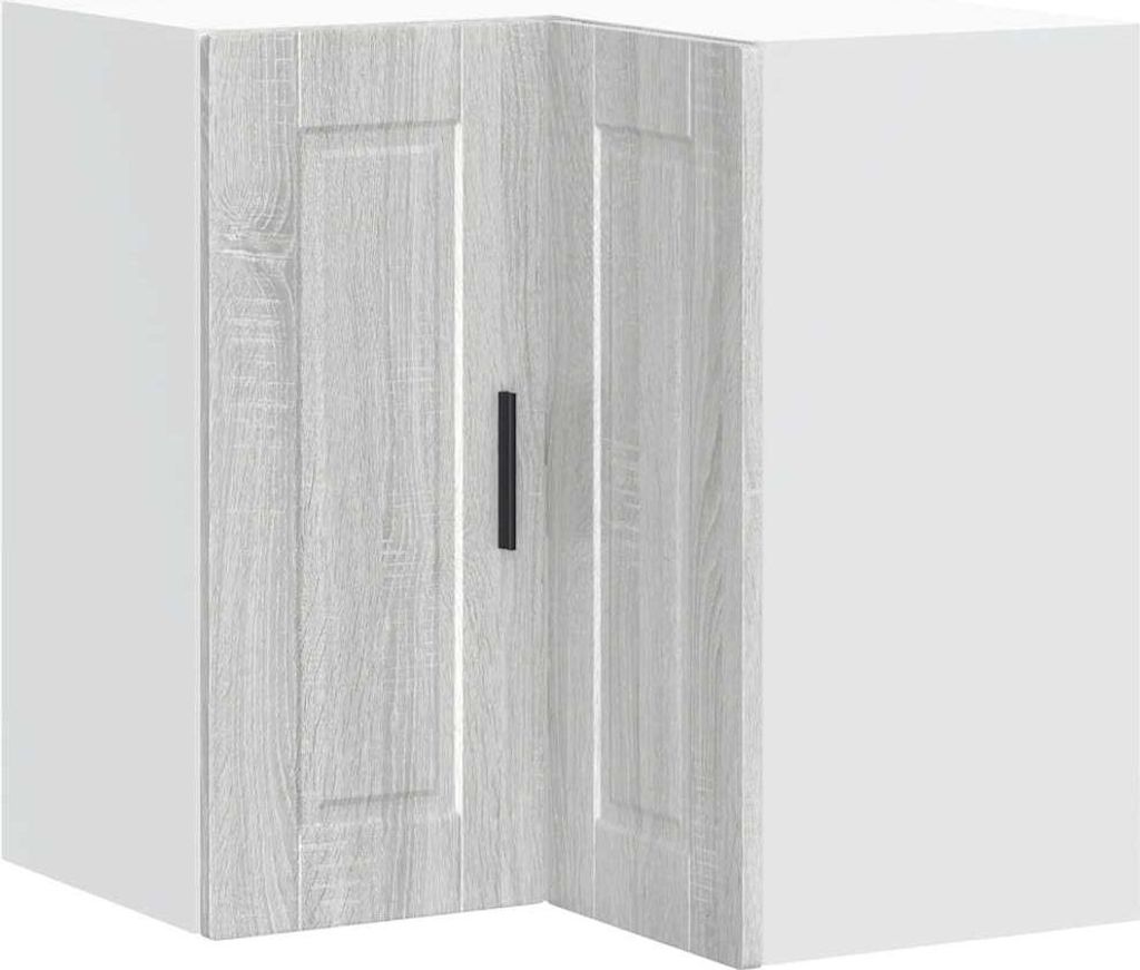 vidaXL Küchen-Eckhängeschrank Porto Grau Sonoma Holzwerkstoff