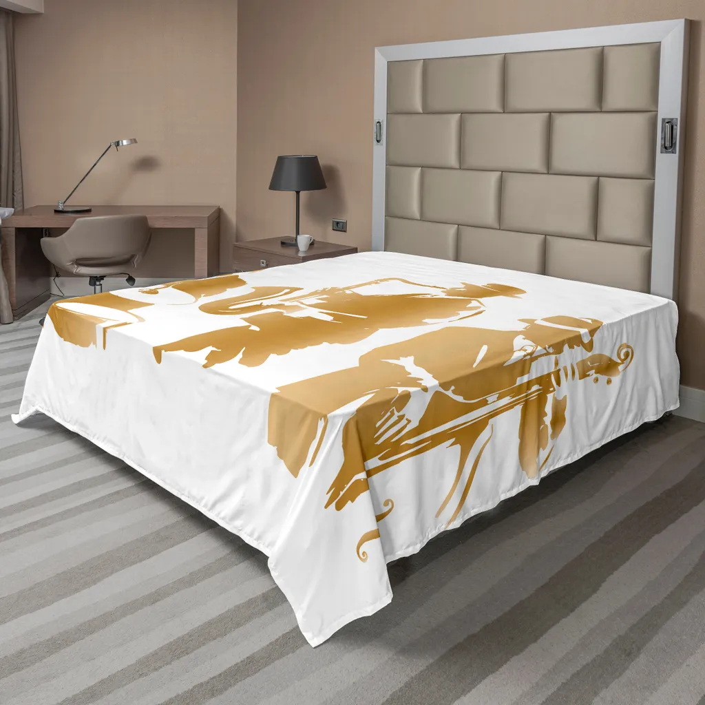 Drap supérieur pour lit décoratif Jazz Art 260 cm x 228 cm Lavable
