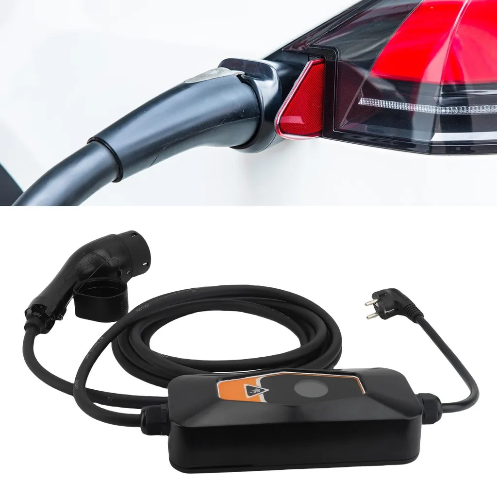 Chargeur Portable Type 2 EV 3.5kW avec Câble 5m et Courant Réglable 16A - 12