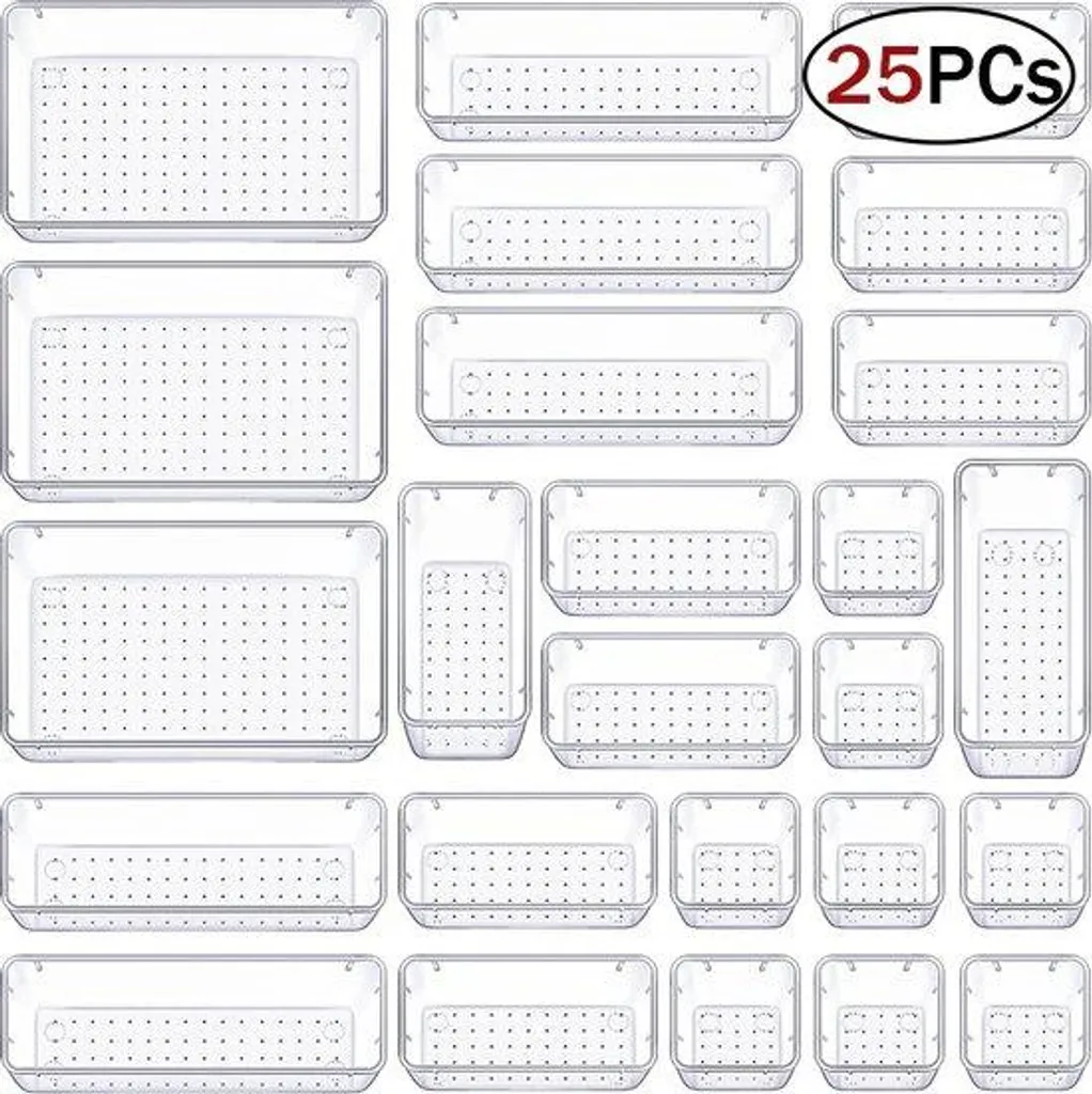 Organisateur de Tiroir Incassable : Lot de 25 Boîtes de Tri Personnalisable