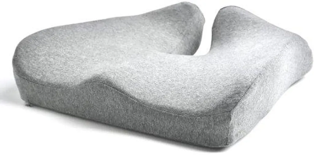 Coussin anti-douleur coccyx et sciatique pour assise prolongée grise