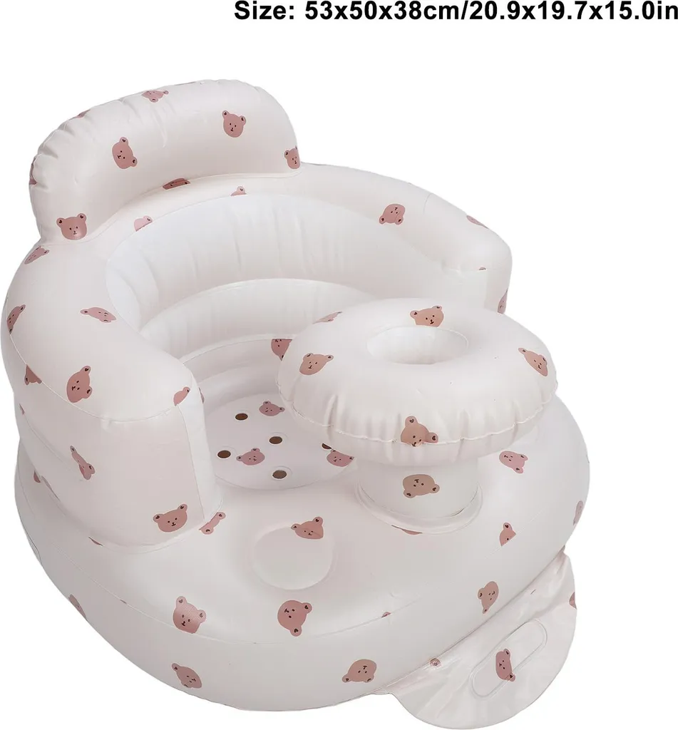 Siège de sol bébé stable pour aide à l'assise, support dorsal gonflable - 4