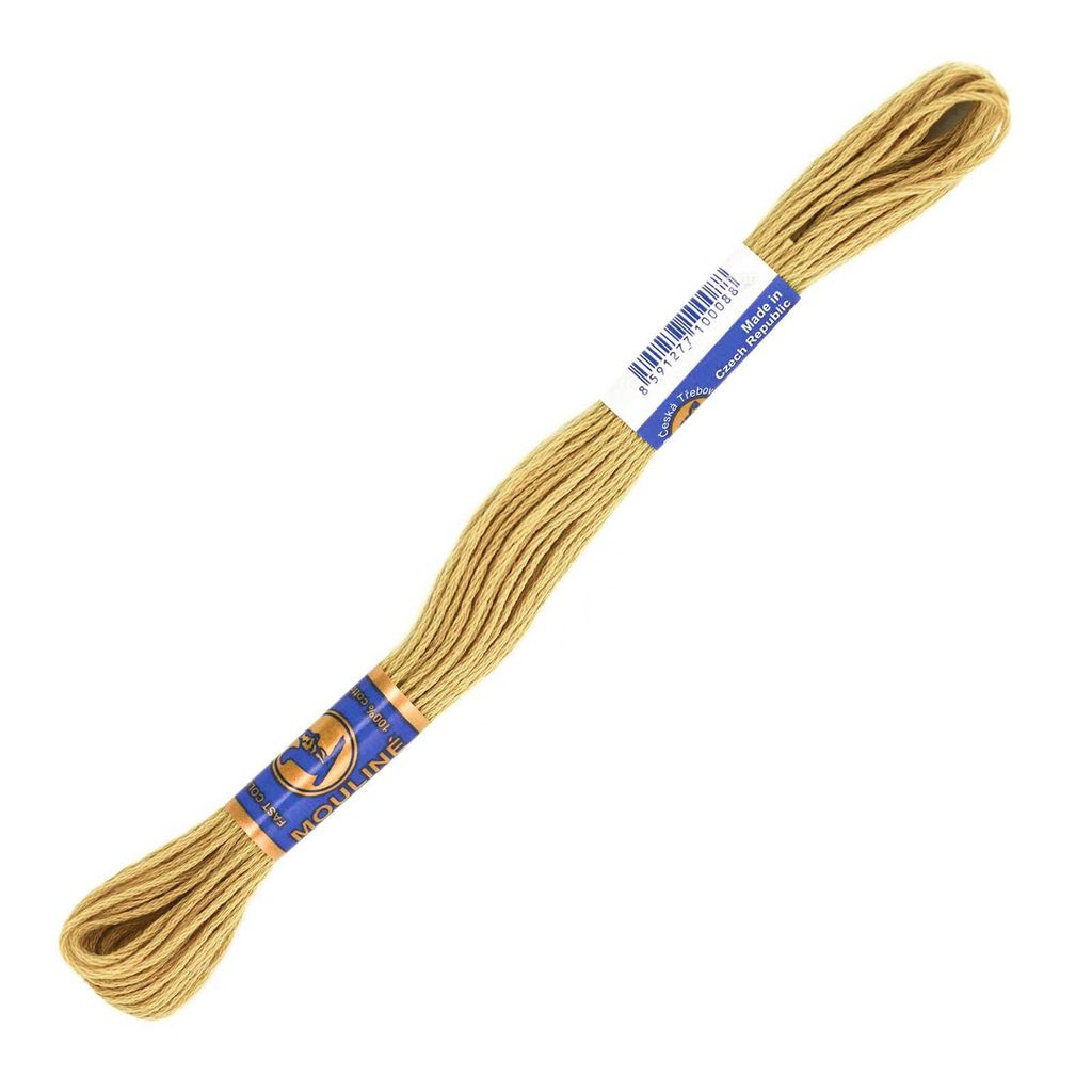 1 Docke Stickgarn 2g / Sticktwist 100 % Baumwolle Stickerei verschiedne Farbwahl Auswahl 4, Farbe :6722 braungelb