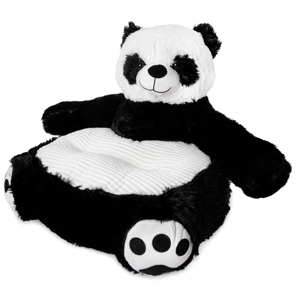 Siège Panda en peluche ultra doux - Assise ergonomique et design décoratif