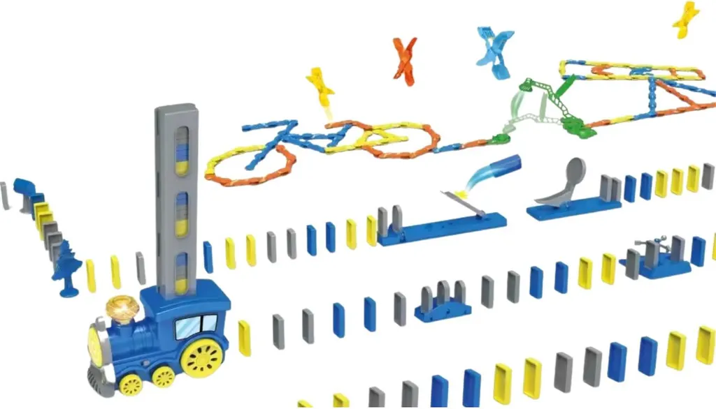 Trenino Domino STEM per Bambini: Locomotiva Automatica ad Alta Precisione - 2