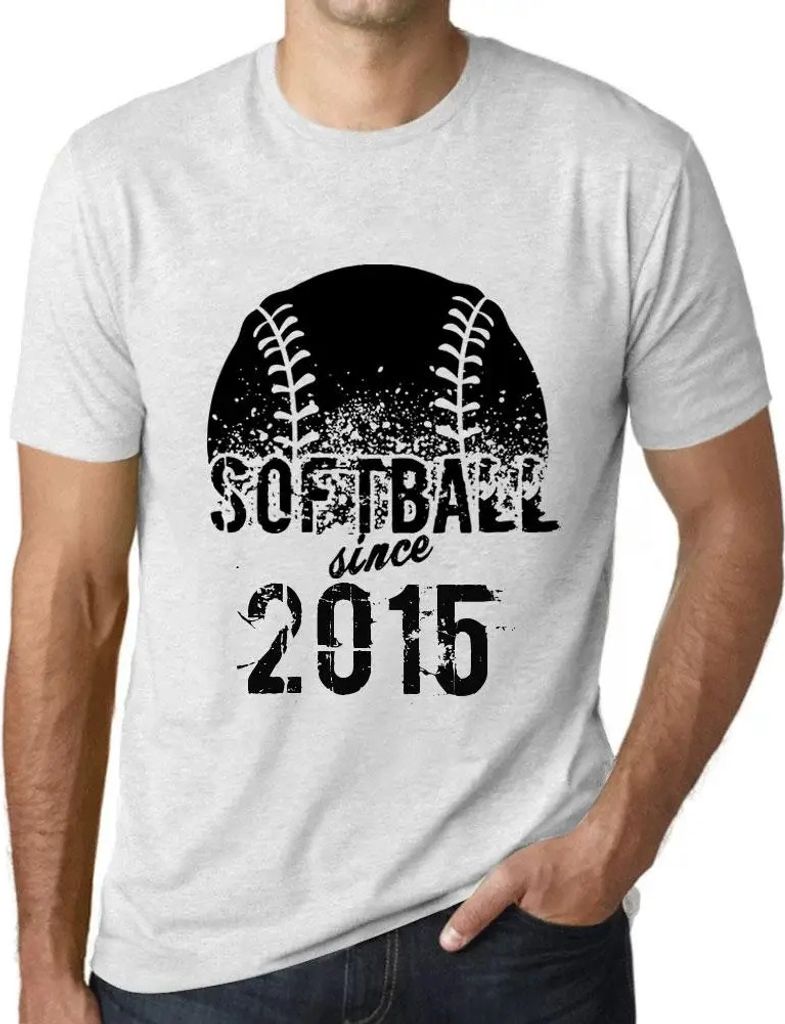 Herren Grafik T-Shirt Softball seit 2015 – Softball Since 2015 – Geschenk 9. Geburtstag Jahrestag 9 Jahre Jubiläum 9 Jährige Mann Jahrgang 2015