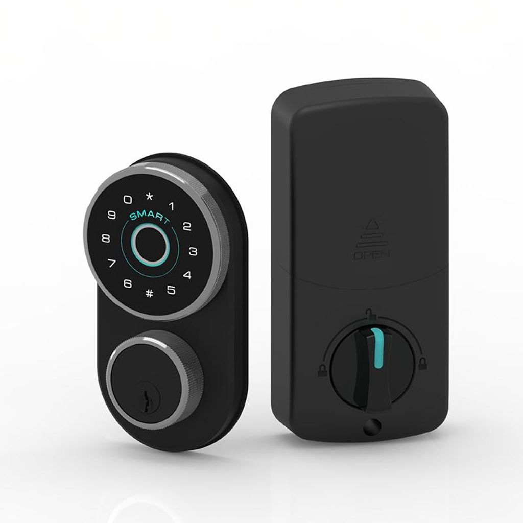 Intelligentes Türschloss, vier Entriegelungsmethoden: Fingerabdruck, Passcode, Bluetooth-Entriegelung, mechanischer Schlüssel