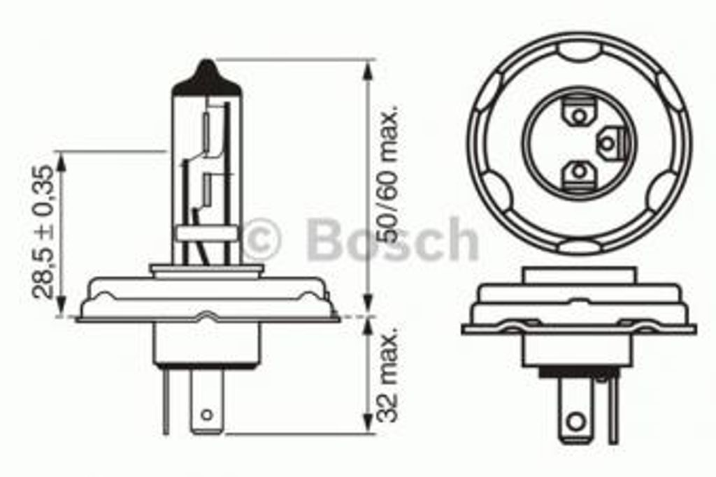 Bosch Glühlampe, Fernscheinwerfer  1 987 302 021 Produktbild 