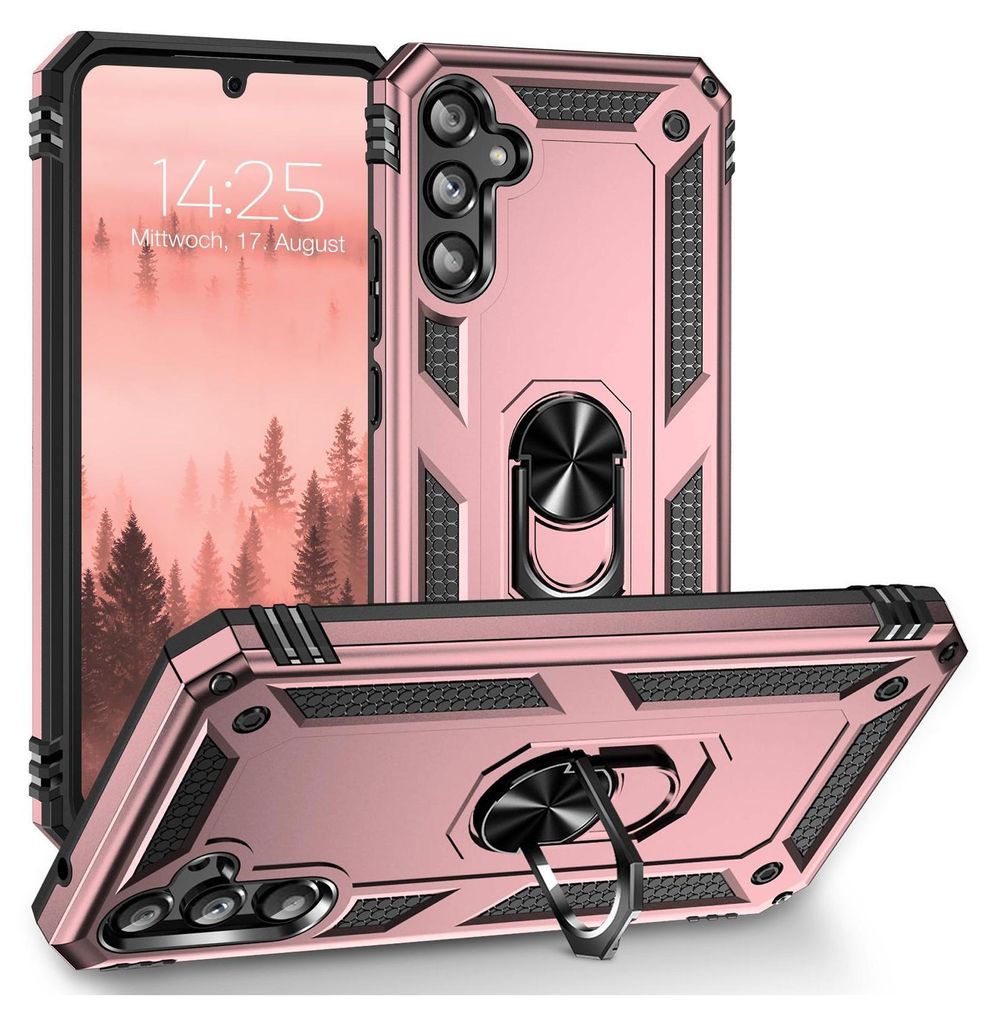 Armor Outdoor Handyhülle für Samsung Galaxy A34 5G Handy Panzer Case Cover Schutzhülle Farbe: Rosegold
