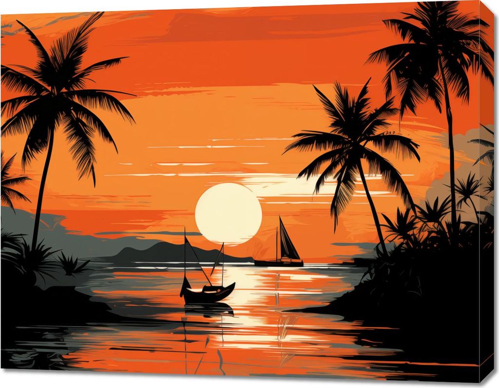 Bild 90x70cm Tropische Ruhe