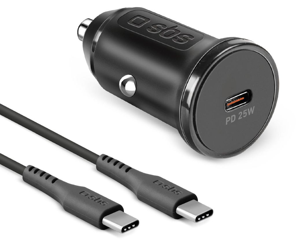 SBS PD 25 Watt Autoladegerät-Kit + USB-C-Kabel Produktbild 