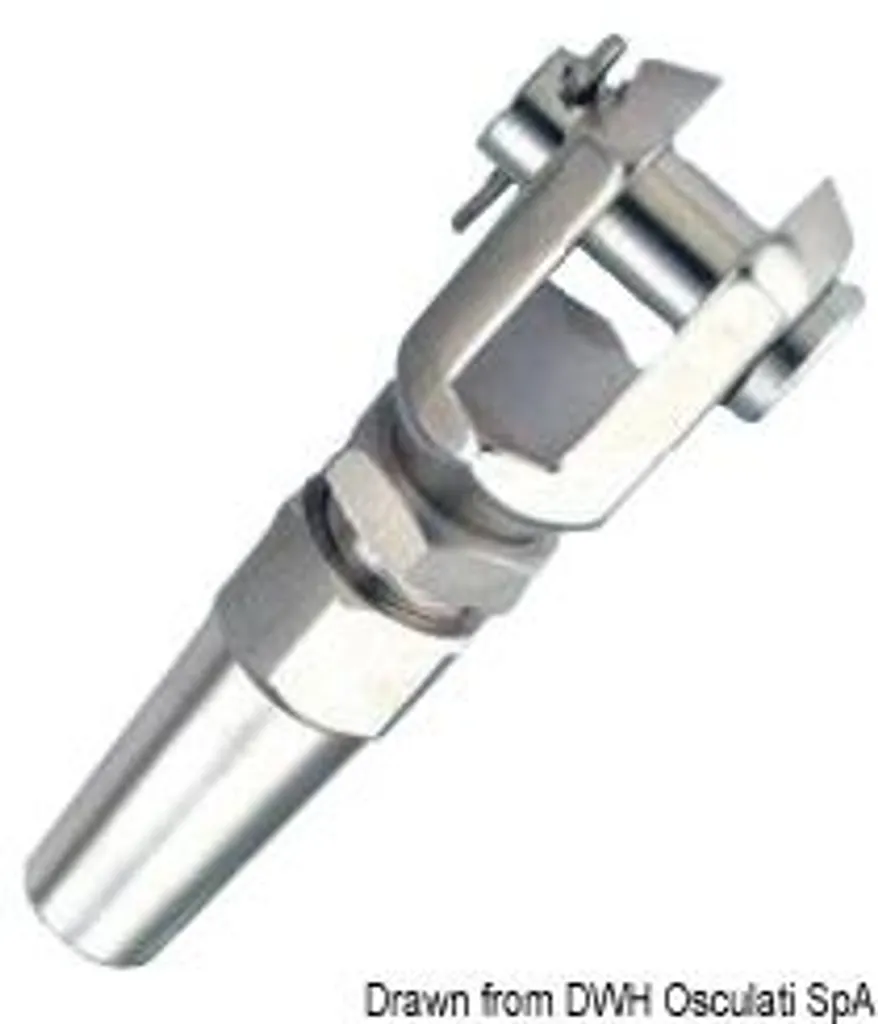 Terminal à fourche en acier inoxydable Ø10 mm - Sertissage inox de haute qualité